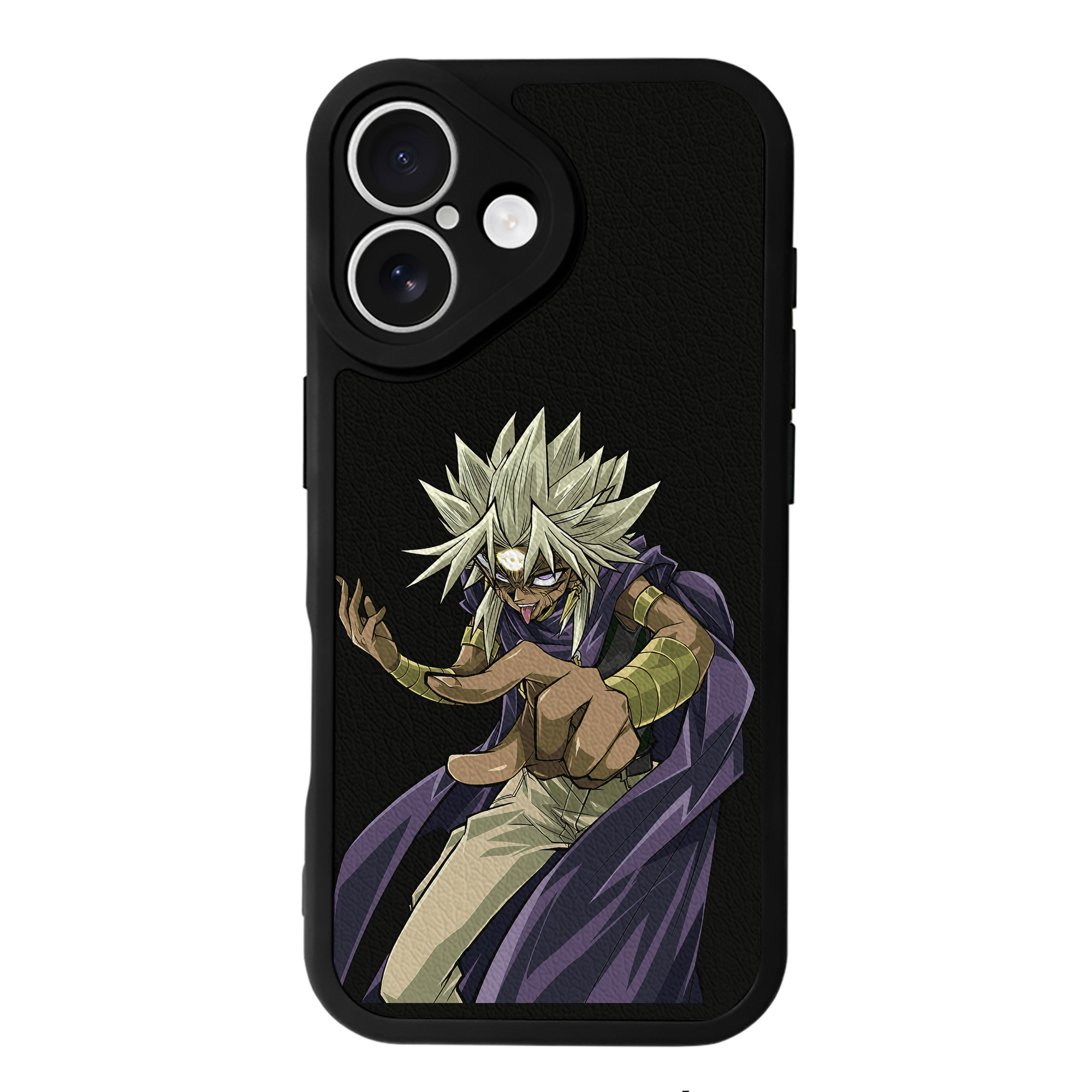 （画像用） 遊☆戯☆王 Yu-Gi-Oh! 【iPhone 16シリーズ対応】シリコンスマホケース（レザー調） 材質：シリコン